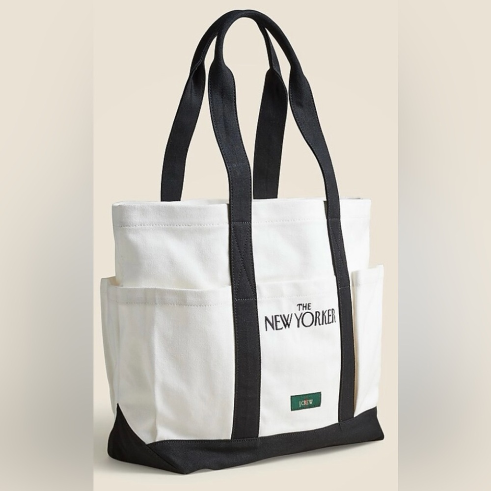 NWT J.CREW X COLAB THE NEW YORKER HEAVY  TOTE BAG